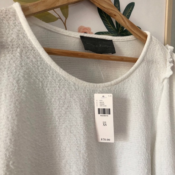 NWT Anthropologie XS IVORY Top - Picture 3 of 4